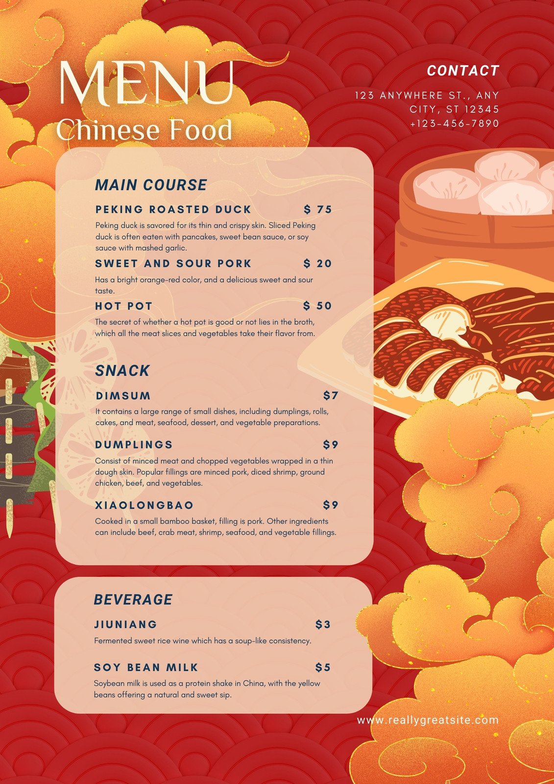 Printable Chinese Takeout Menu PDF - Order Your Favorite Dishes Today!