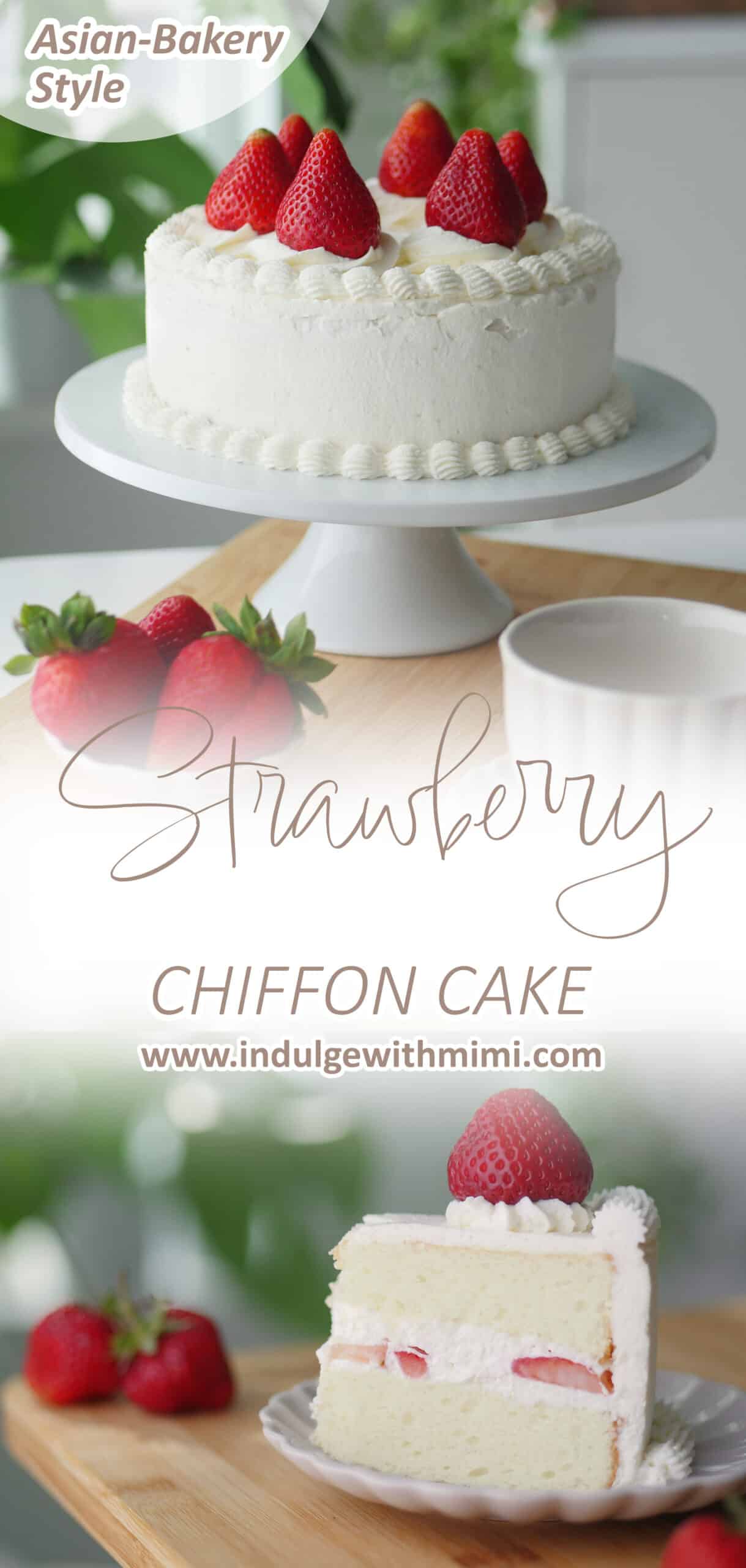 Light and Fluffy Chinese Bakery-Style Strawberry Cake Recipe