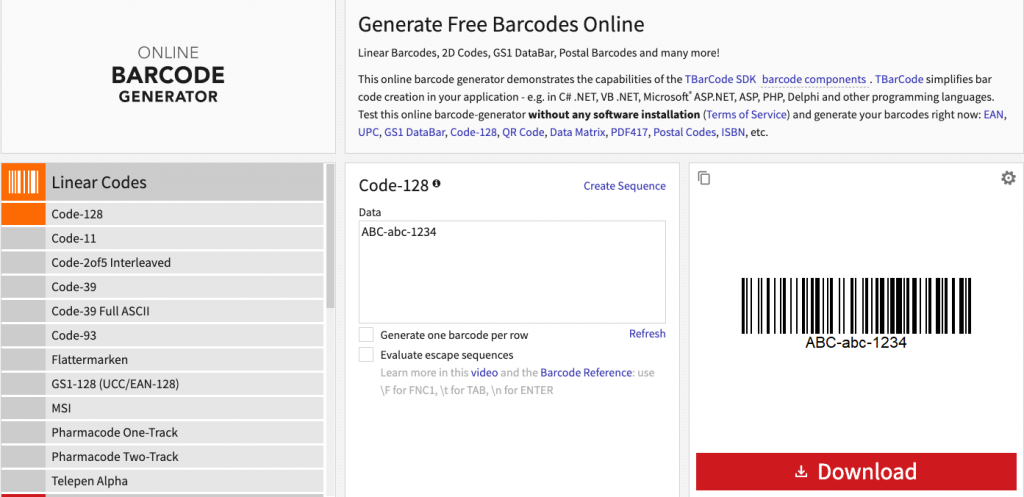 Quick and Easy Free Barcode Generator - No Software Needed