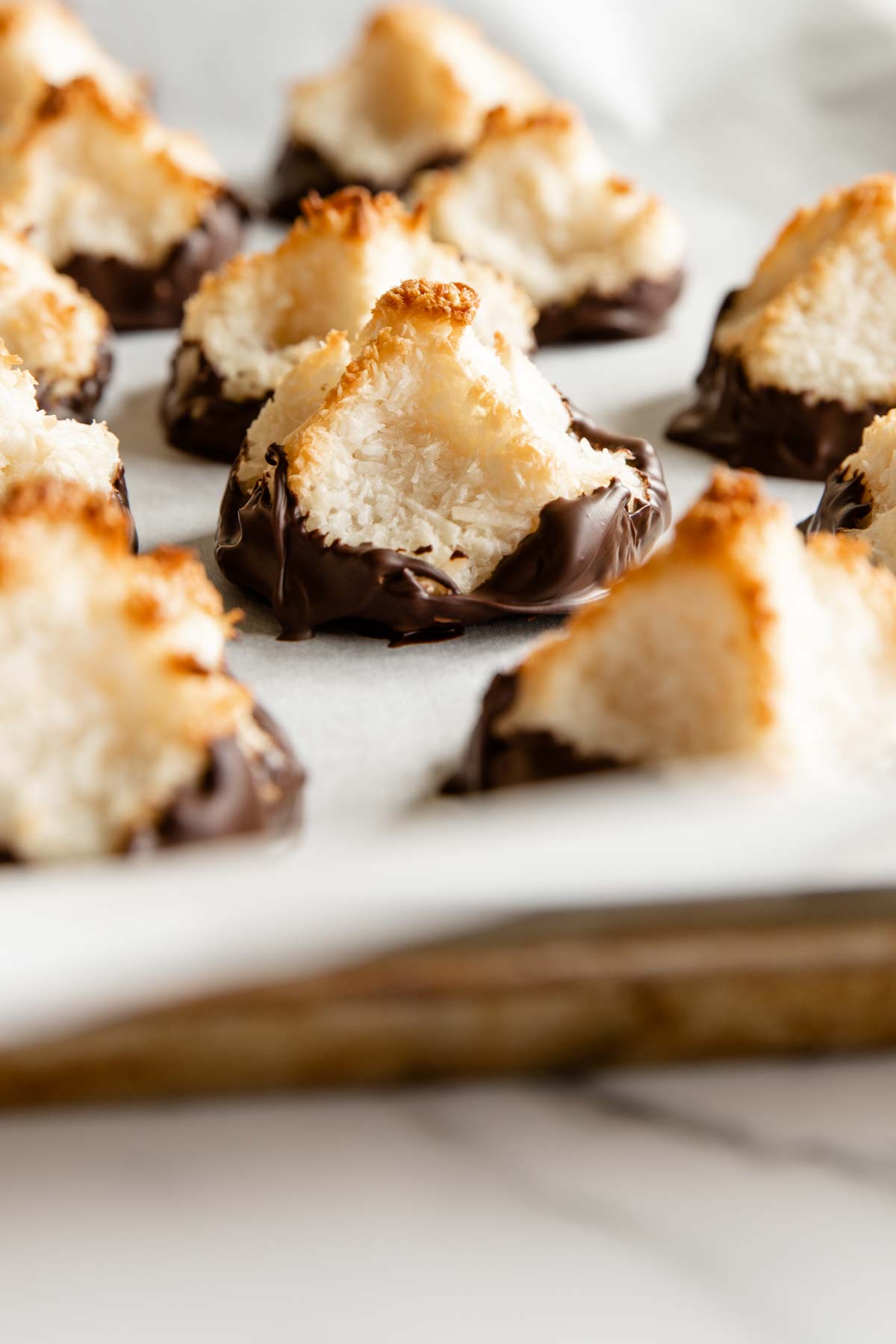 How to Make Coconut Macaroons with Dark Chocolate Dip – Simple Recipe