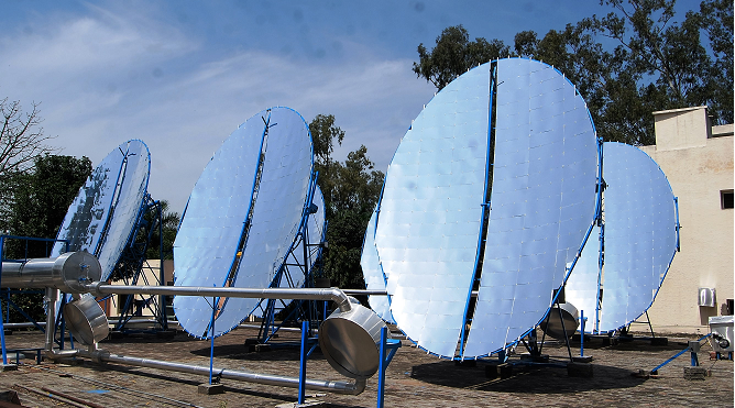 High-Efficiency Steam Generation Using Parabolic Dish Solar Technology