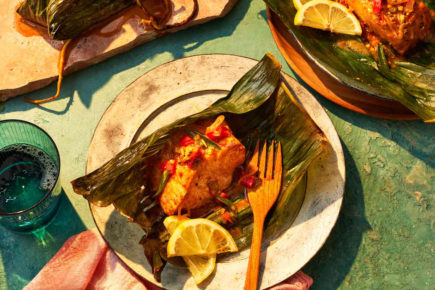 Steamed Fish in Kerala Style: Traditional Meen Pollichathu with Banana Leaves