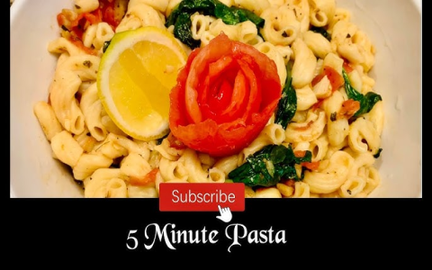 Quick and Easy Pasta Recipes: 5-Minute Dishes for Busy Nights