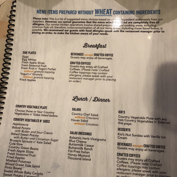 Cracker Barrel Gluten Free Menu Breakfast Is It Safe for Celiac Disease?