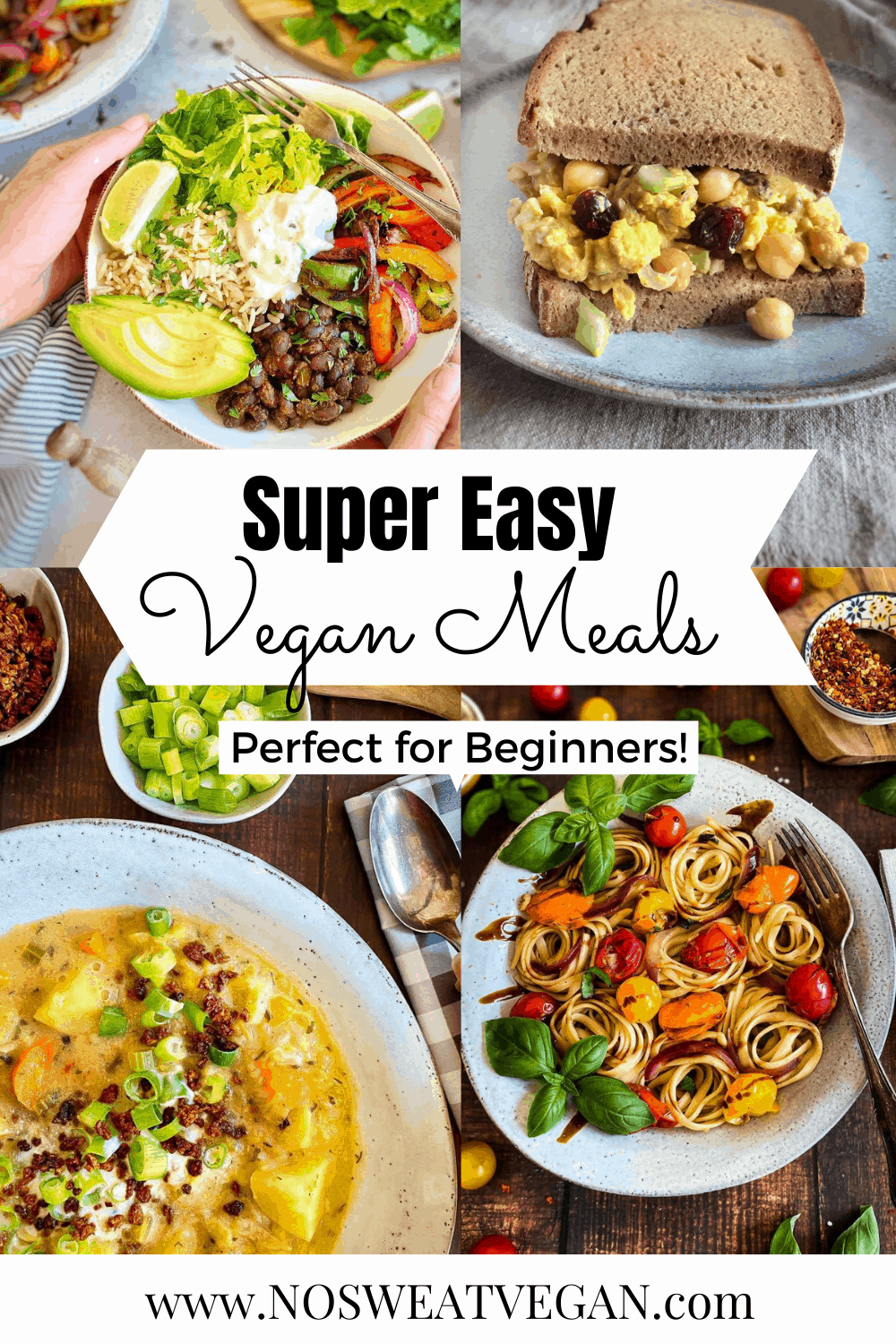 Easy Quick Vegan Recipes: Delicious Meals in Minutes, Super Simple Vegan Dishes for Busy Weekdays.